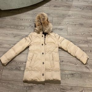 Coach Women's Puffer Jacket with Fur Lined Hood Size Small